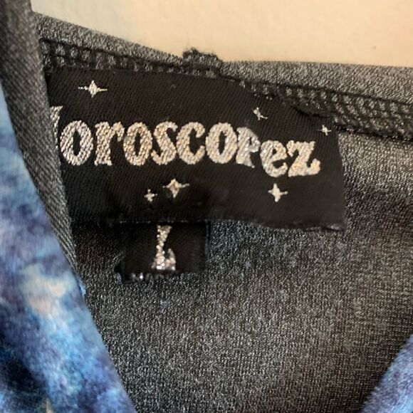 Horoscopez Libra Cropped Jacket Hoodie Zip Up Sz Large Astrology Gorgeous - Picture 4 of 7